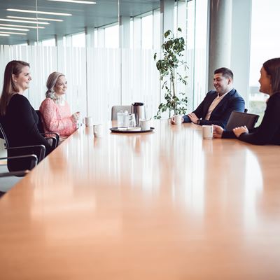 Kollegaer i et mødelokale