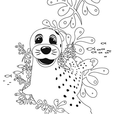 En maleside med BankNordiks maskot Vitus