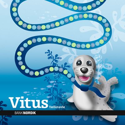 En tælletavle med BankNordiks maskot Vitus