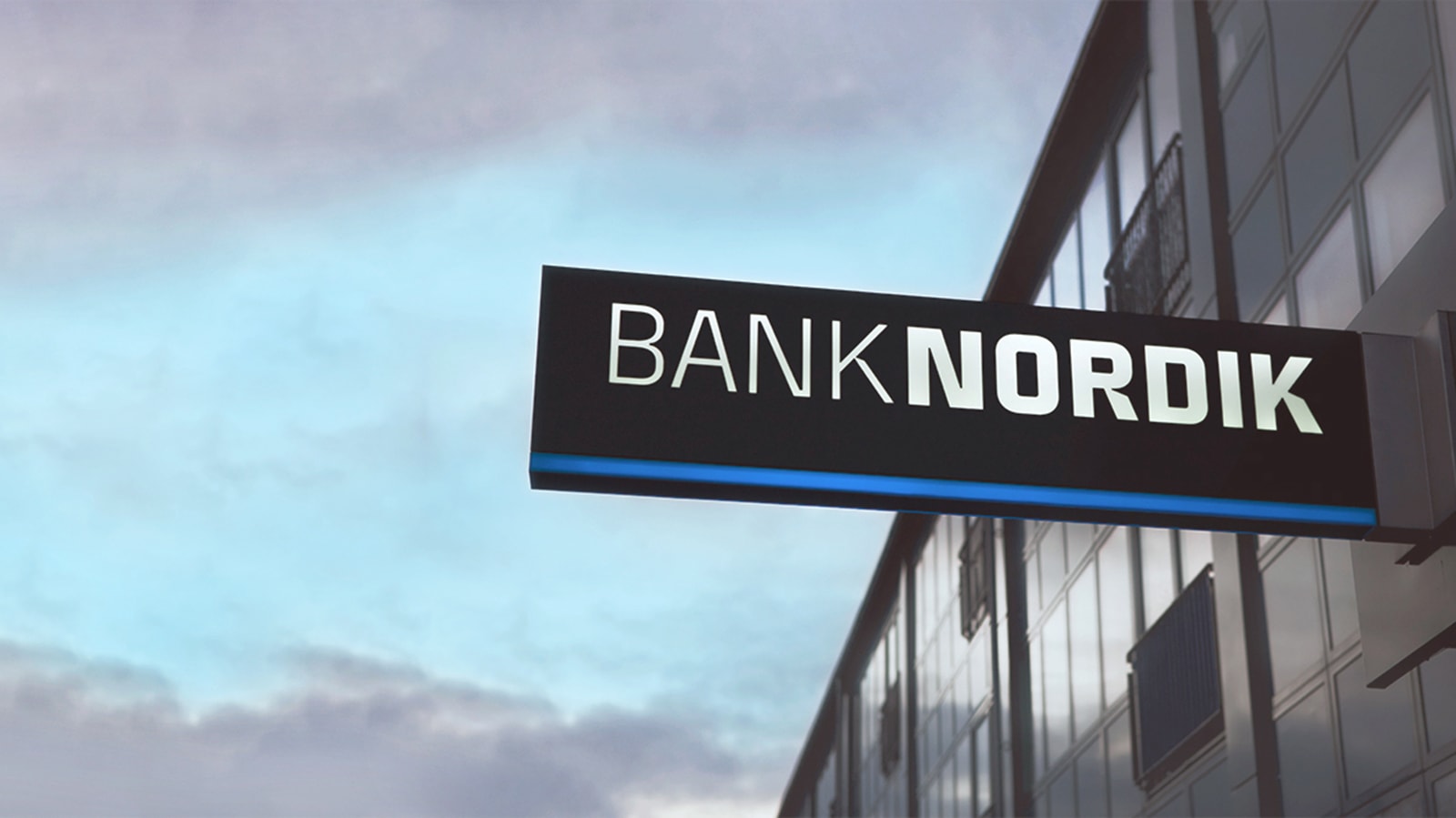 Et BankNordik skilt på en bygning