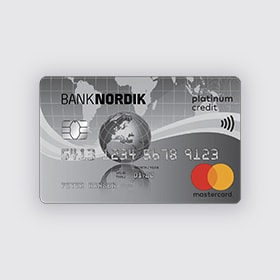 Mastercard platinum kort. 